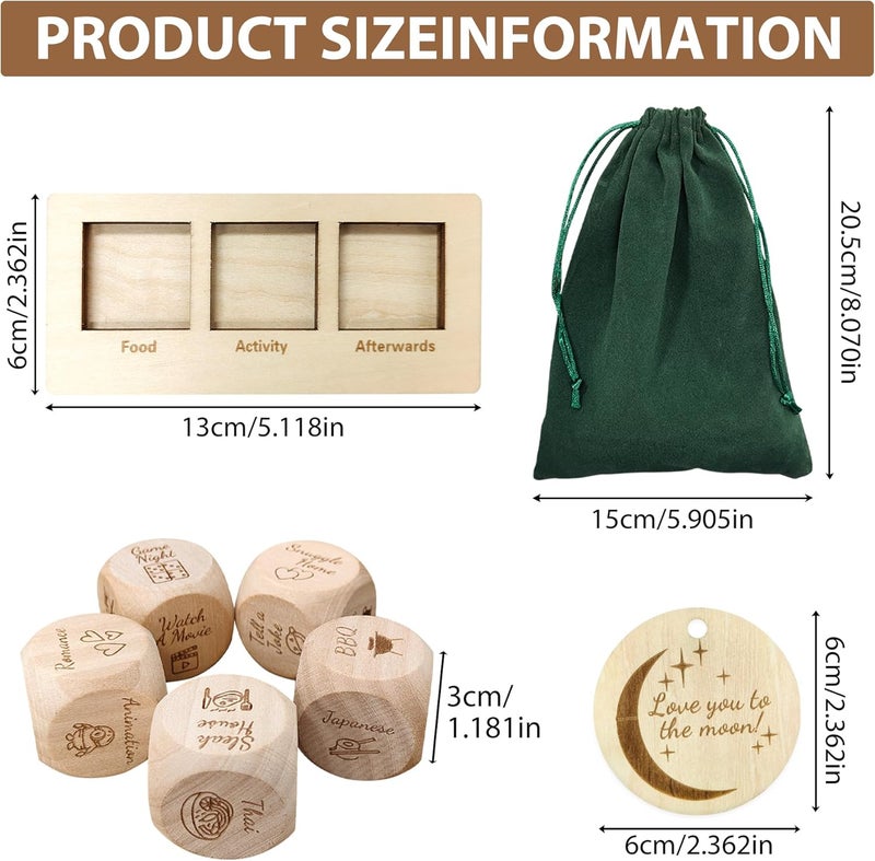safoezy Valentines Day Gifts for Him Her Men Women Husband Wifes,Food Dice,Wedding for Men Women Him Her, Gag Gifts Funny Gifts Date Night Dice,Couples Gifts,Dinner Dice Couples Games - Image 2